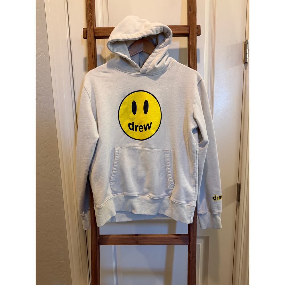 Drew House- Cream Hoodie Sweatshirt-Medium